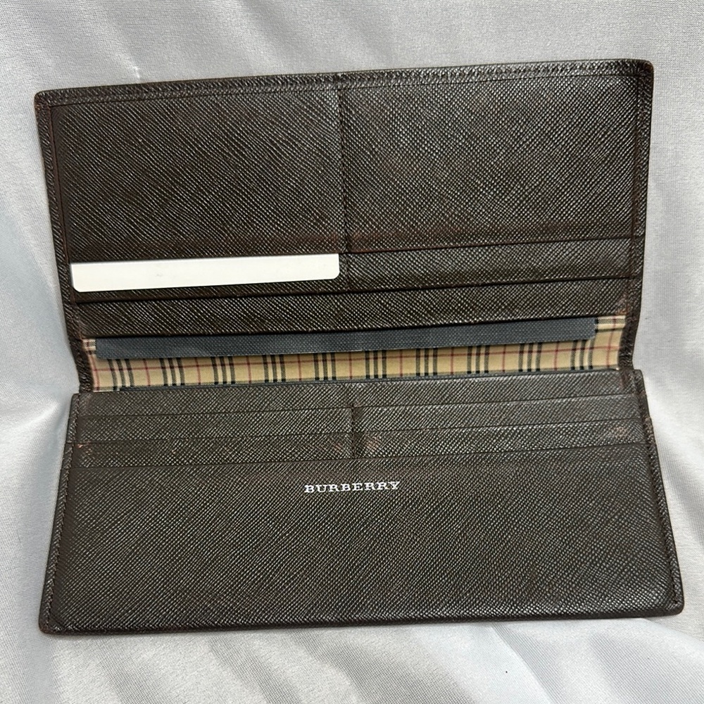 Burberry Dark Brown Leather Card Holder